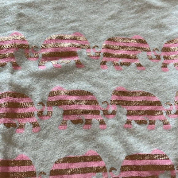 J. Crew Collector Pink and Metallic Gold Elephant Graphic Tee Small - Picture 2 of 5